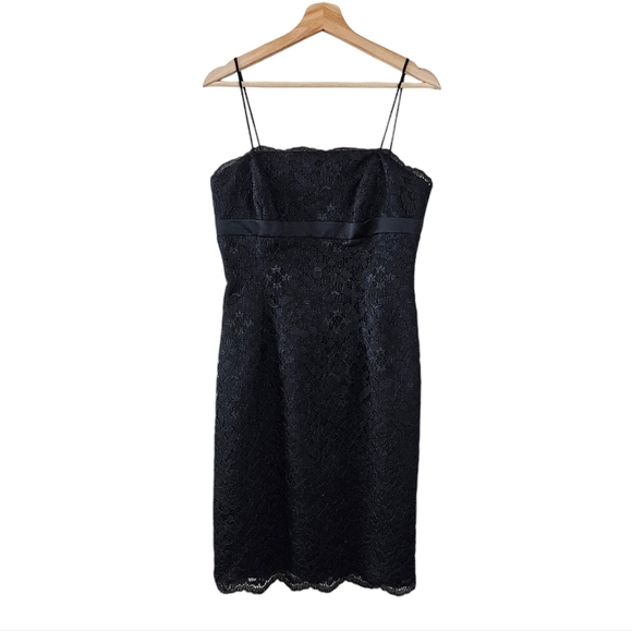 JS Collections Petite Black Lace Y2K Dress - Picture 1 of 5
